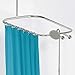 Zenna Home Rustproof Round Shower Curtain Rod for Clawfoot Tub with Easy Installation, Oval Hoop Shower Curtain Rod, Freestanding Tub Accessories, Fits Areas up to 58.25 by 24 Inches, Chrome