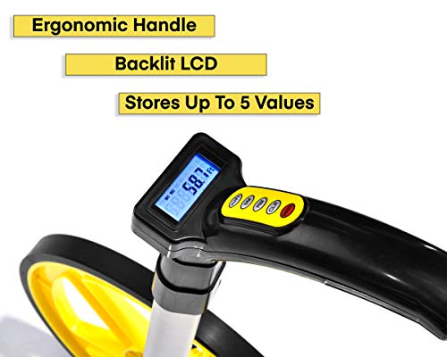 AdirPro Digital Distance Measuring Wheel - Large Digital LCD Display - 12 Commercial Grade Feet-Inch - Free Carrying Bag by AdirPro - Image 3