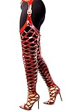 Hoher Stiletto-Absatz Cape Robbin Train Thigh High Over The Knee Chap Boots Stiletto Heel Fashion Dress Boots for Women, Rot (wein), 36 EU