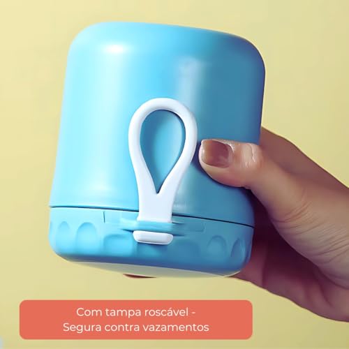 Pote Térmico com Colher 400ml Marmita em Inox Mantém Alimentos Frios ou Quentes (Rosa)