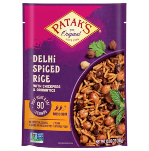 Patak’s Delhi Spiced Rice with Chickpeas & Aromatics Ready-to-Heat Vegetarian Meal