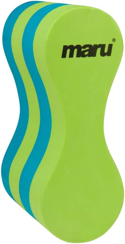 Maru Swimming Pull Buoy Junior (Lime/Blue) โ Buoyant Foam Swimming Float for Children (Ages 6-14) โ Improves Stroke Technique & Helps Strengthen Arms โ Comfortable, Non-Chafing & Trusted by Coaches