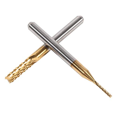 10Pcs 0.8-3Mm Titanium Coated Engraving Milling Cutter Carbide Bits, 1/8'' Shank For Dremel Rotary Tools By Yeezugo #TOP3