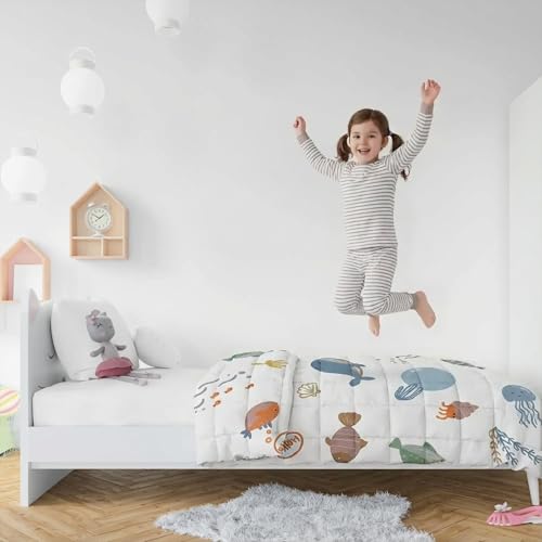 Miniatura 7 de Dailydream Manta Pesada Para Niños, 90 X 120 Cm, 2,5 Kg, Diseño De Espacio, De Algodón 100 , Relleno De Perlas De Cristal, Manta Terapéutica Para Peso Corporal 20-35 Kg