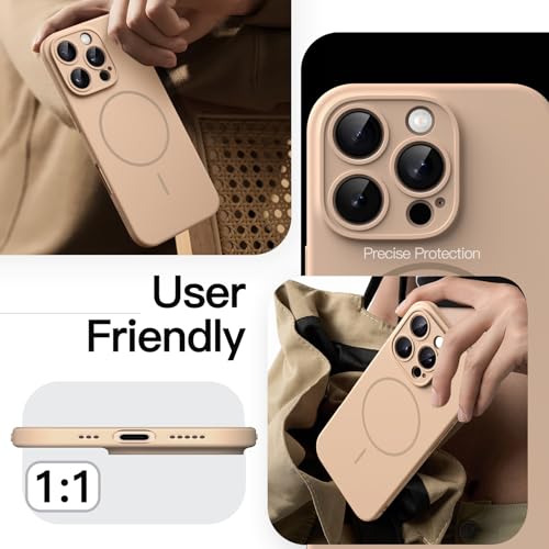 Image of JETech Magnetic Slim Case for iPhone 16 Pro Max, Desert Titanium