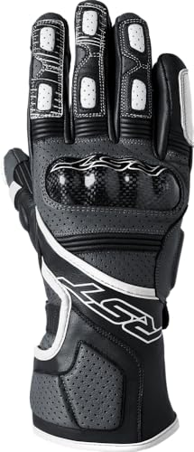 Guantes de motocicleta RST Fulcrum moto deportivos hombre carretera cuero negros
