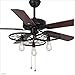 Ventilatori da Soffitto con Lampada Luce Ventilatore da soffitto in stile industriale retrò con luci Ventilatori da soffitto for camera da letto con telecomando ， 52 pollici Ventilatori da Soffitto co