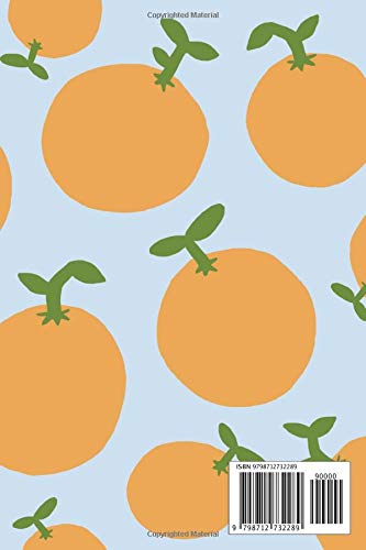 Oranges Notebook. Blue Blank Lined Journal - Image 2