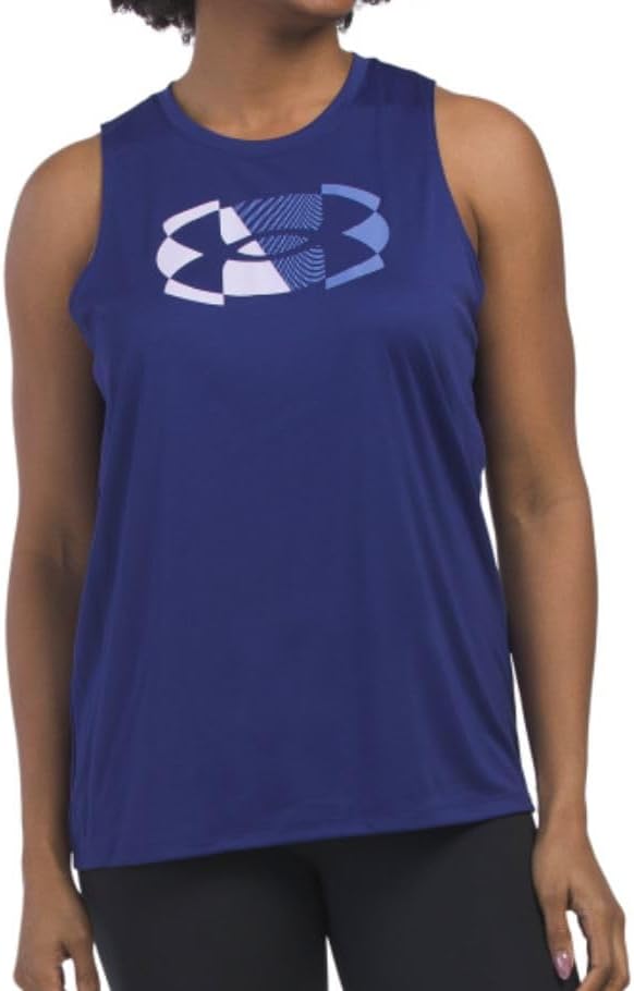 Under Armour Women's Velocity Split Tank Top, Medium - Blue