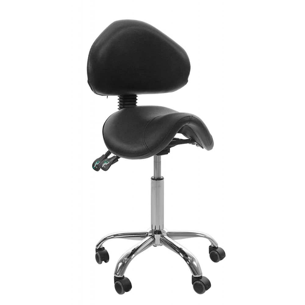 SkinAct® Esthetician Saddle Stool (Black)