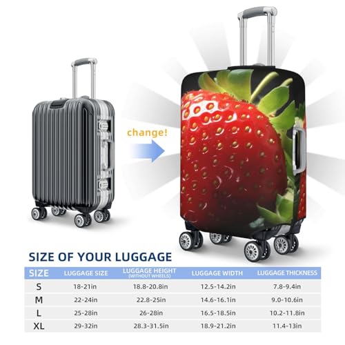 Travel Luggage Cover Suitcase Protector Elastic Washable Fruit strawberry Suitcase Cover Anti-scratch Spandex Baggage Covers Fits 18-32 Inch Luggage2