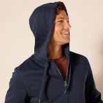 Amazon Essentials Men's Big & Tall Full-Zip Hooded Fleece Sweatshirt, Navy, 5X