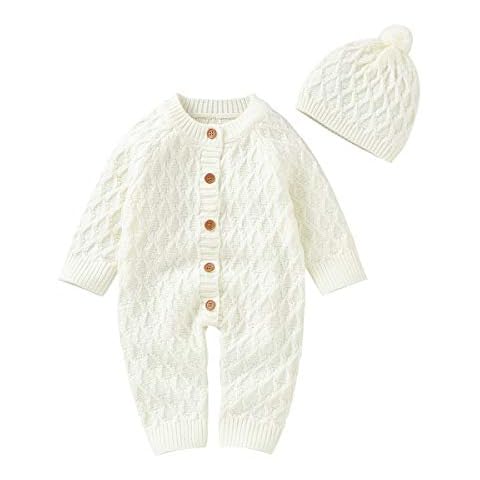 DovFanny Cute Knit Romper with Hat Cover