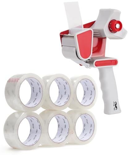 Packing Tape Gun with 6 Rolls