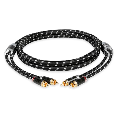 BOAACOUSTIC JIB High end Cinch Kabel RCA Audio Kabel Audiophiles 2x cinch auf 2x cinch Stereo Audio Cable Male to Male Für HiFi-System-Verstärker an CD (2M, BEB-2002)