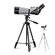 Aomekie 20-60x70MM Spektiv Sportschützen Jagd mit Verstellbarem Stativ Spotter Scope Wasserdicht Telefonadapter und Tragetasche BAK4 Porro Prism Fernrohr Teleskop Monokular Fernglas