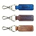 BULIHAN Personalized Leather Key Chain, Custom Engraved Handmade Leather Keychain