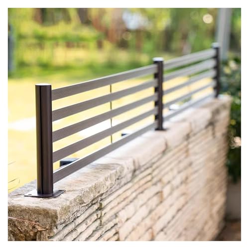 Recinzione in lega di alluminio per esterni, barra trasversale durevole per una maggiore sicurezza su portico, balcone, terrazza, giardino, patio