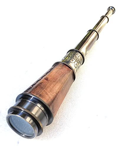Handmade Pirate Spyglass Decorative Telescope 20" Nautical Antique Scope Ship Captain 20X Hi Magnification Spy Glass Gift Idea For Men #TOP1