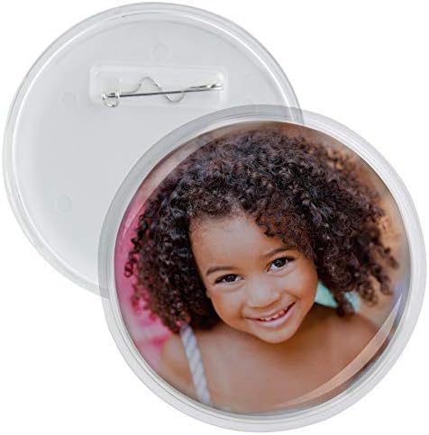 3" DIY Plastic Snap Together Pin Back Buttons - Pack of 24