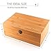 MonsterStash Box Large Storage Humidor – Handmade Premium Bamboo | Includes Smell Proof Jar, Removable Tray, Lockable Design | Organize with Style