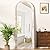 Antok Floor Mirror, 66"×24" Wood Arched Full Length Mirror Wooden Arched Mirror with Stand, Large Arched Wall Mirror, Oversized Arched Mirror Full Length, Wall Mounted Mirror Full Length, White
