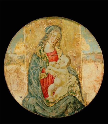 Toile Marie à l'enfant de Sandro Botticelli pour Salon Elégant