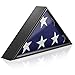 Reminded Military Burial Flag Display Case, Solid Wood Black Finish