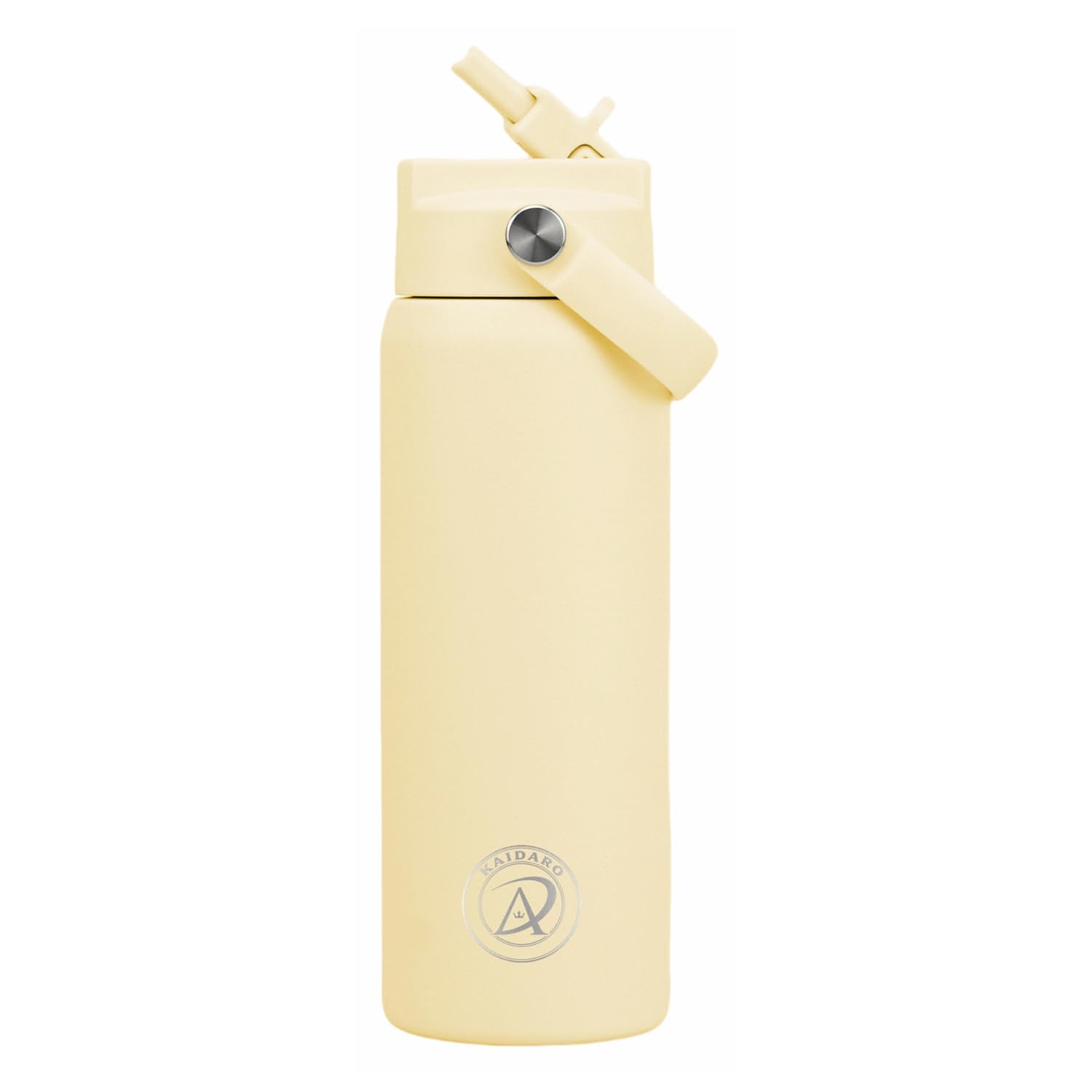 Stainless Steel Insulated Water Bottle with Straw for Hot & Cold Drinks | Leak Proof Water Bottle with Secure Lid for Spill Free Carry- Reusable Water Bottle for Gym, Office & Outdoor Use - 24oz