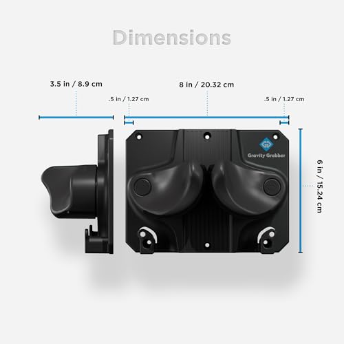 Image of Gravity Grabber Ultimate Ski & Snowboard Wall Storage Rack - Fits any Ski or Snowboard - Save Your Rocker, Tips and Tails - Damage-free - 2x - Black