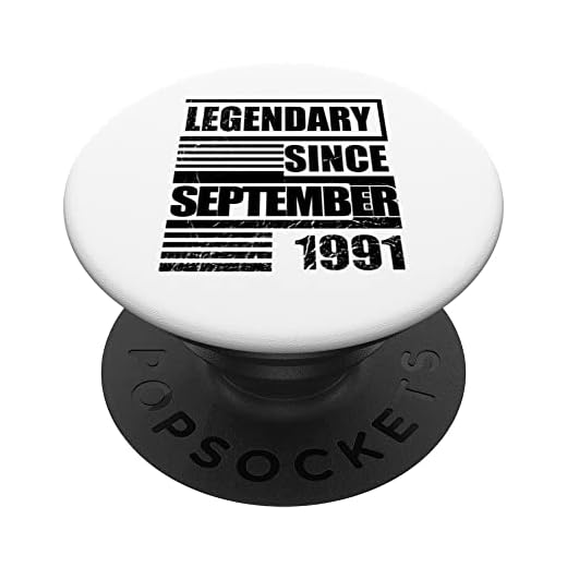 31 cumpleaños Legendario desde septiembre de 1991 B-day PopSockets PopGrip Intercambiable