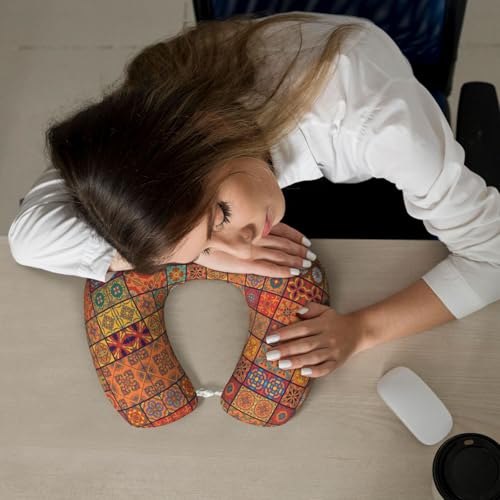 Almohada de viaje con diseño geométrico marroquí miniatura 7