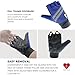 Inspired Comforts Wheelchair Gloves Fingerless Full Thumb with Anti-Slip Grip, Breathable & Reflective (Black/Blue,XL)