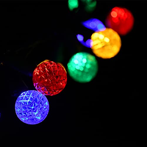 Behiller Raspberry Solar Christmas Lights Outdoor, 50Led Globe String Lights With Tree Christmas Decotations,Twinkle Fairy Garden Solar Decorative Lights For Xmas Tree, Wedding, Party #TOP6