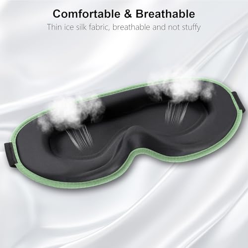 Miniatura 6 de Gritin 100 Anti-Luz Antifaz Para Dormir, Máscara Dormir Para Mujer Y Hombre, Sin Presión Ocular Para Durmientes De Lado - Con Correa Ajustable Y Tapones, Ultrasuave Y Cómodo Para Dormir, Viajar