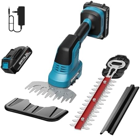 GARTOL Hedge Trimmer Cordless 2-in-1, 12