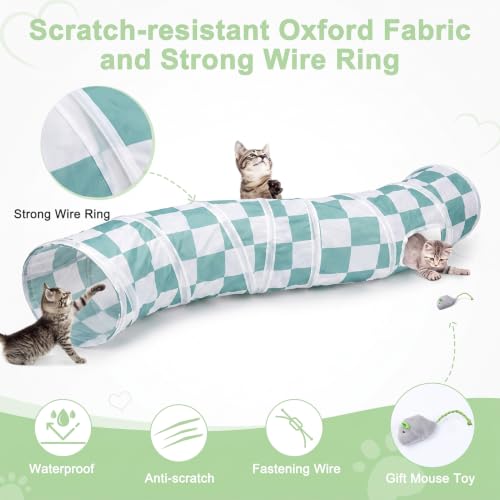 Image of Glittme S-Shape Cat Tunnel, Foldable Cat Tunnels for Indoor Cats