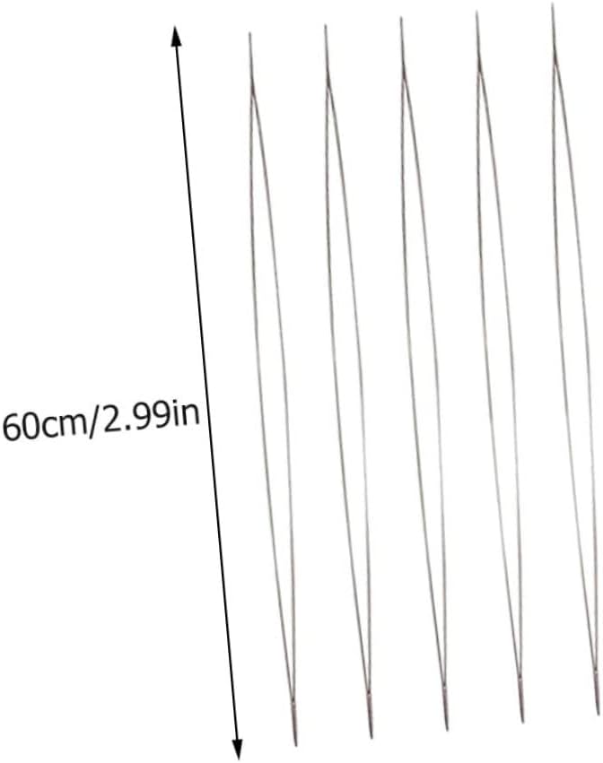 KONTONTY 20pcs Safe Beading Needles Wire Hand Sewing Needles Eye DIY Beading Embroidery for Adults