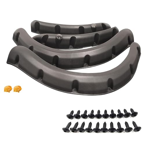 Huskey Parts Company Club Car Tempo Fender Flares With Black-anodized Stainless Steel Hardware for 2017+ G&E Models