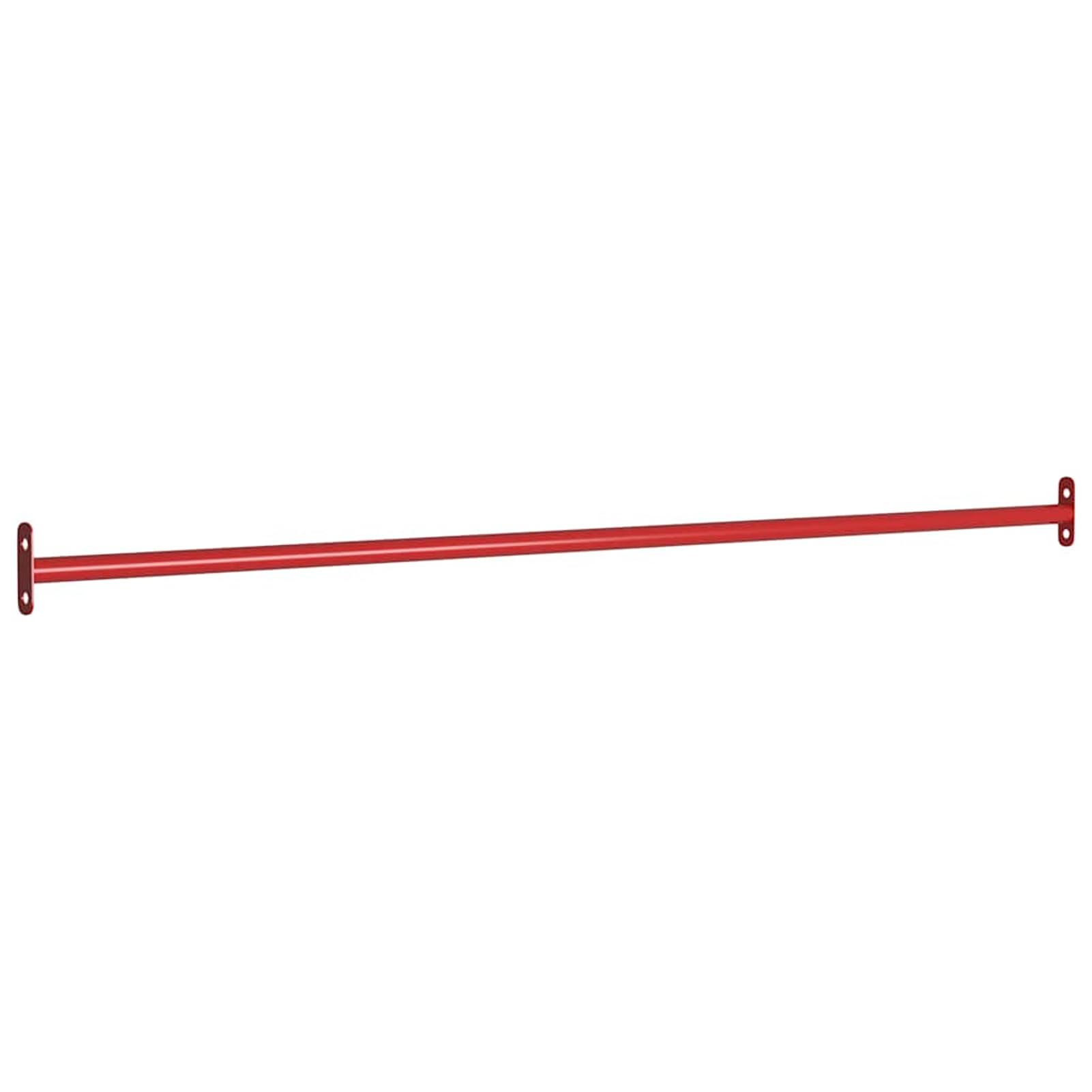 Tidyard Set 3 Sbarre da Gioco per Bambini in Acciaio Rosso 125 cm per Strutture da Gioco Esterno 93200