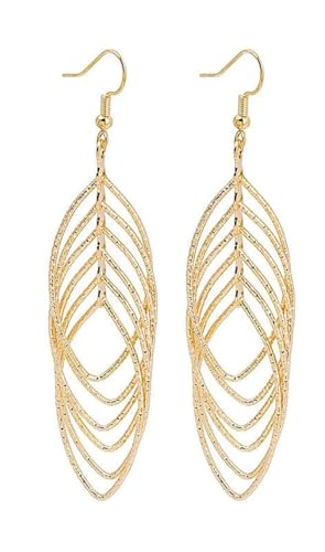 Gold Dangle Earrings for Women Dangling Silver Bohemian Earrings Statement Layered Boho Drop Earrings