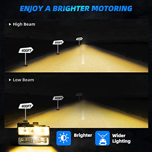 image for AUTOSAVER88 LED DRL Headlight Assembly Compatible with 1990 1991 1992 