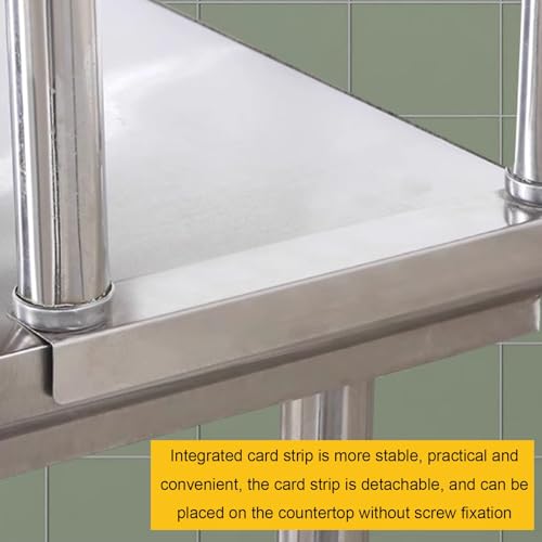 Altezza regolabile Overshelf Cucina Commerciale Preparazione Rack per Ristorante Tavolo da Lavoro HeavyDuty StoraSolution per la preparazione degli alimenti & nization