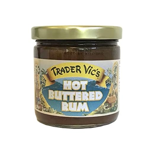 Trader Vic's Hot Buttered Rum Batter, Cold Weather Drink Beverage Mix, 9.5 Ounce Jar
