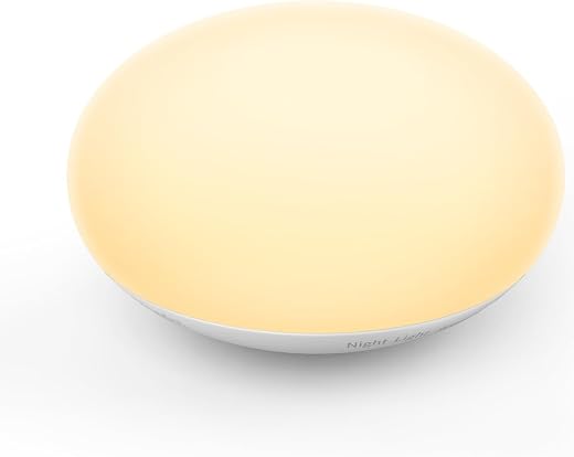 EASZZZ Baby Night Light, Nursery Night Lamp for Breastfeeding, Soft BPA Free Silicone Touch Night Lamp, Eye Caring, Easy F...