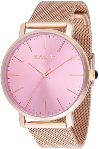Invicta Angel Lady 38mm Stainless Steel Rose Gold Pink dial PC21J Quartz