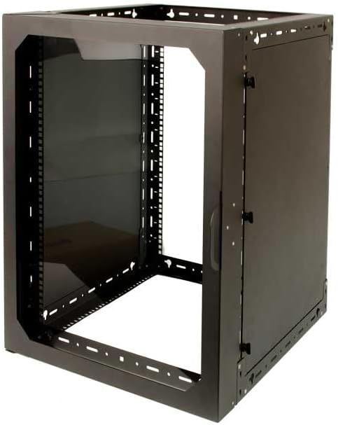 RackSolutions 15U Open Frame Wall Mount Rack with Swing Door