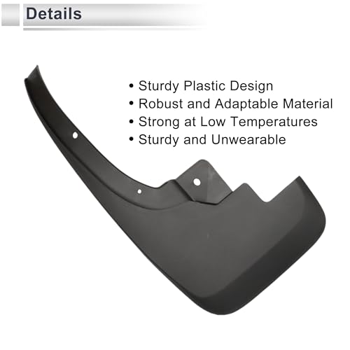 Image of X AUTOHAUX 1set Front and Rear Mud Flaps Splash Guards Mud Guards for Isuzu D-MAX 4 Doors 2021-2024 W /Mount Accessories
