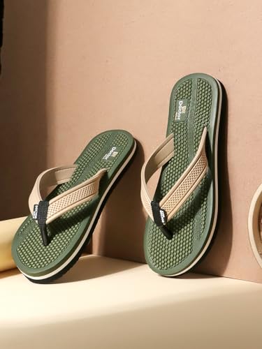 Image of Duosoft Flip Flop for Women | Soft Comfortable | Breathable | Fashionable | Stylish | Trendy | Super Soft | Lightweight | Anti-Slip Sole | Indoor & Outdoor |DW-35-Green