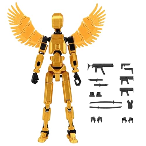 T13 アクションフィギュア ロボット モデル人形 多関節可動フィギュア 可動 フィギュア 武器付き キャラクター 3D プリントされたデスクロボット玩具 約137mm 作画 練習 模型 小道具 大人と子供向けの多関節アクションフィギュア